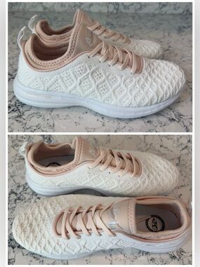 NEW! APL Women's Techloom Phantom Shoes In Ivory/Rose Dust